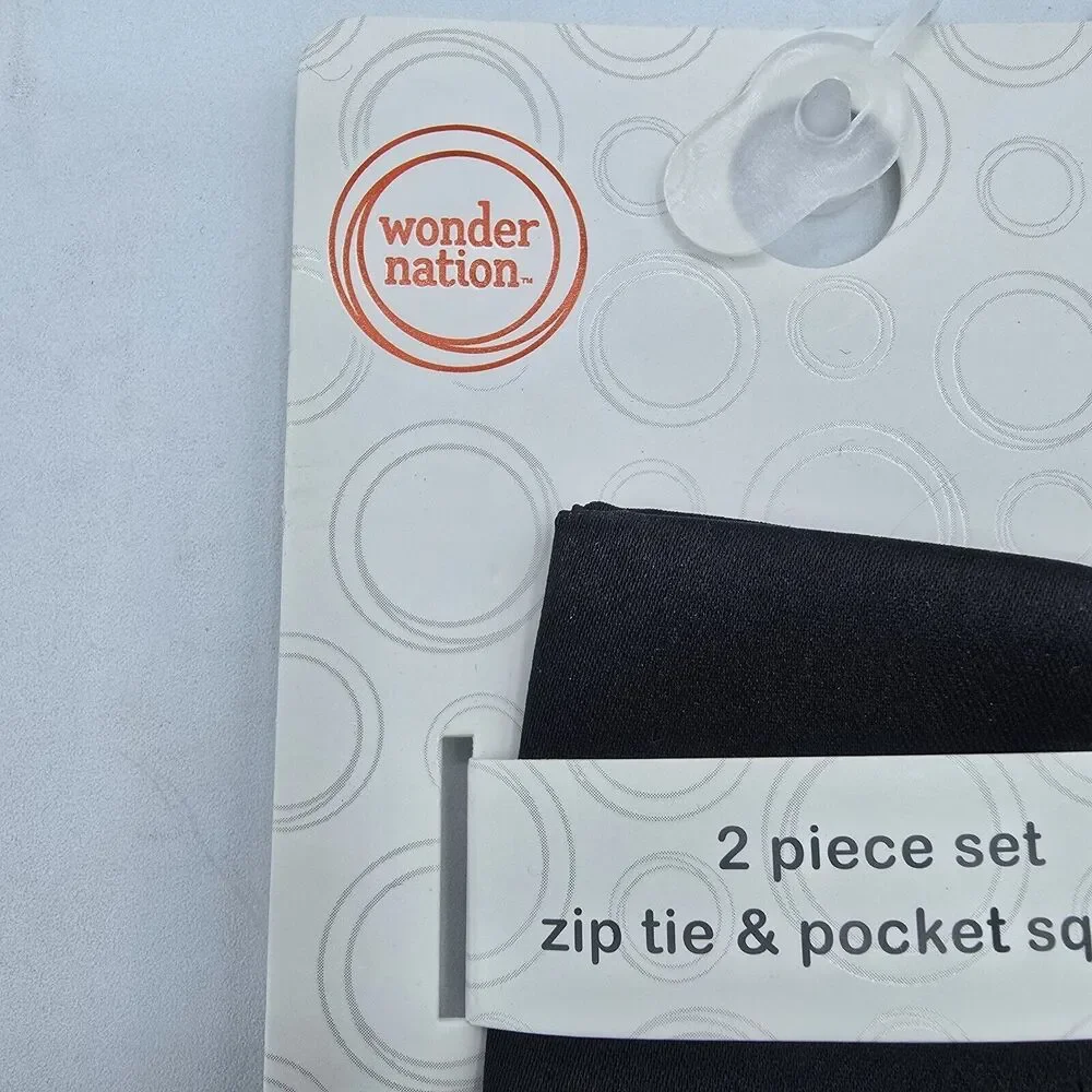 Wonder Nation Boys Necktie and Pocket Square Set 2-Piece